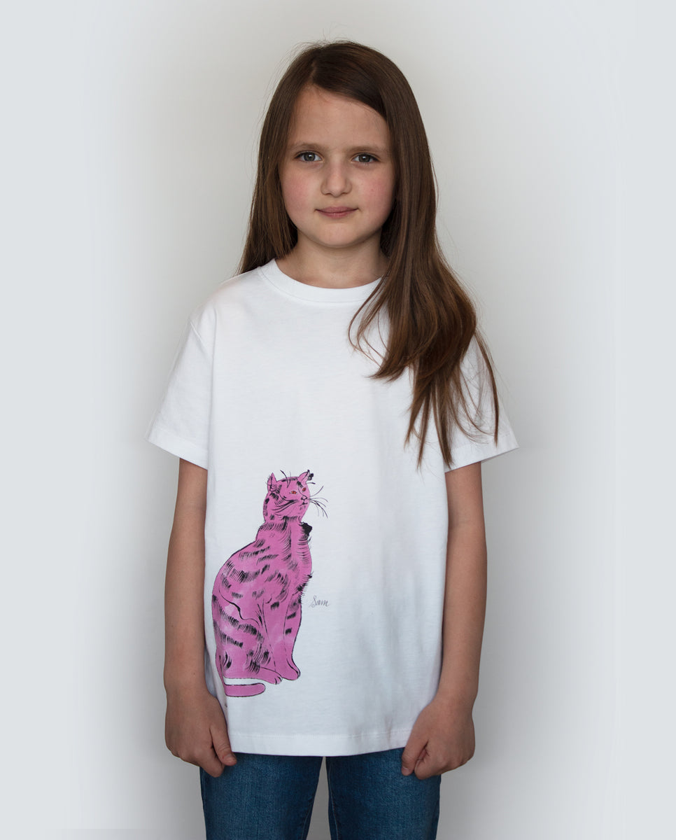 k*u様 90s アンディーウォーホル tシャツ sam サム art 猫 vintage 1996's ANDY WARHOL art tee “Sam cat” | NOIR ONLINE