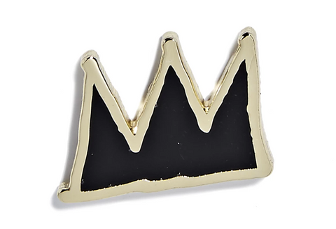Basquiat Pin - Black and Gold Crown - The Brant Foundation Shop