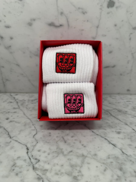 Keith Haring Smiley Socks