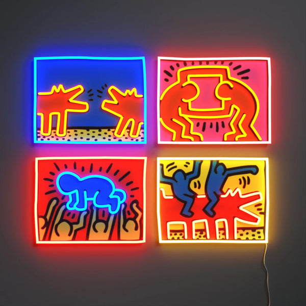Mix Colored YP x Keith Haring Led Neon Sign