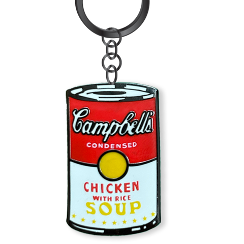 Warhol Campbell's Soup Can Keychain