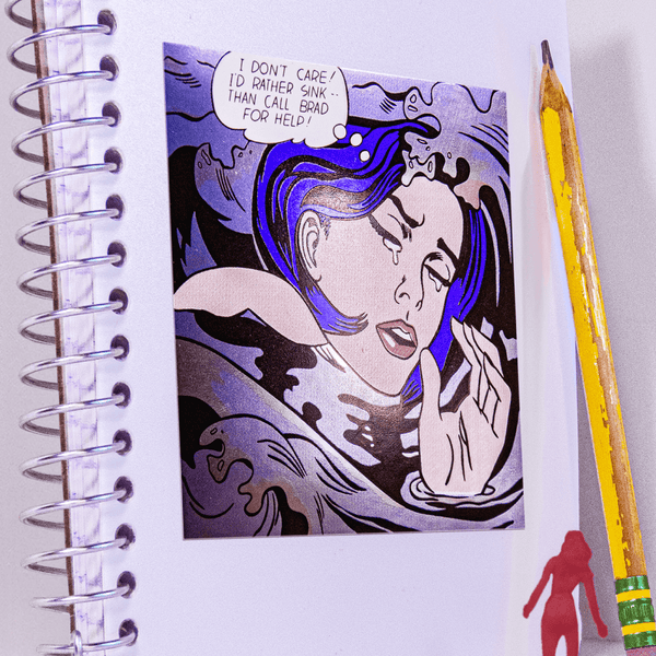 Drowning Girl | Roy Lichtenstein Sticker