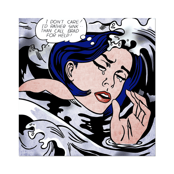 Drowning Girl | Roy Lichtenstein Sticker