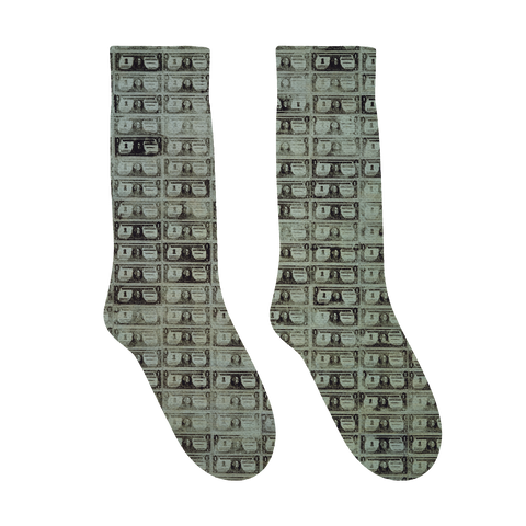 Warhol 192 One Dollar Bills Socks