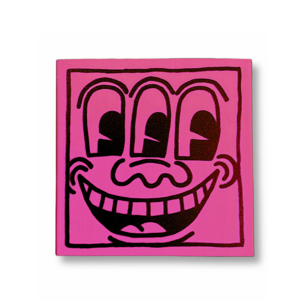 Pink Smiley Keith Haring Eraser