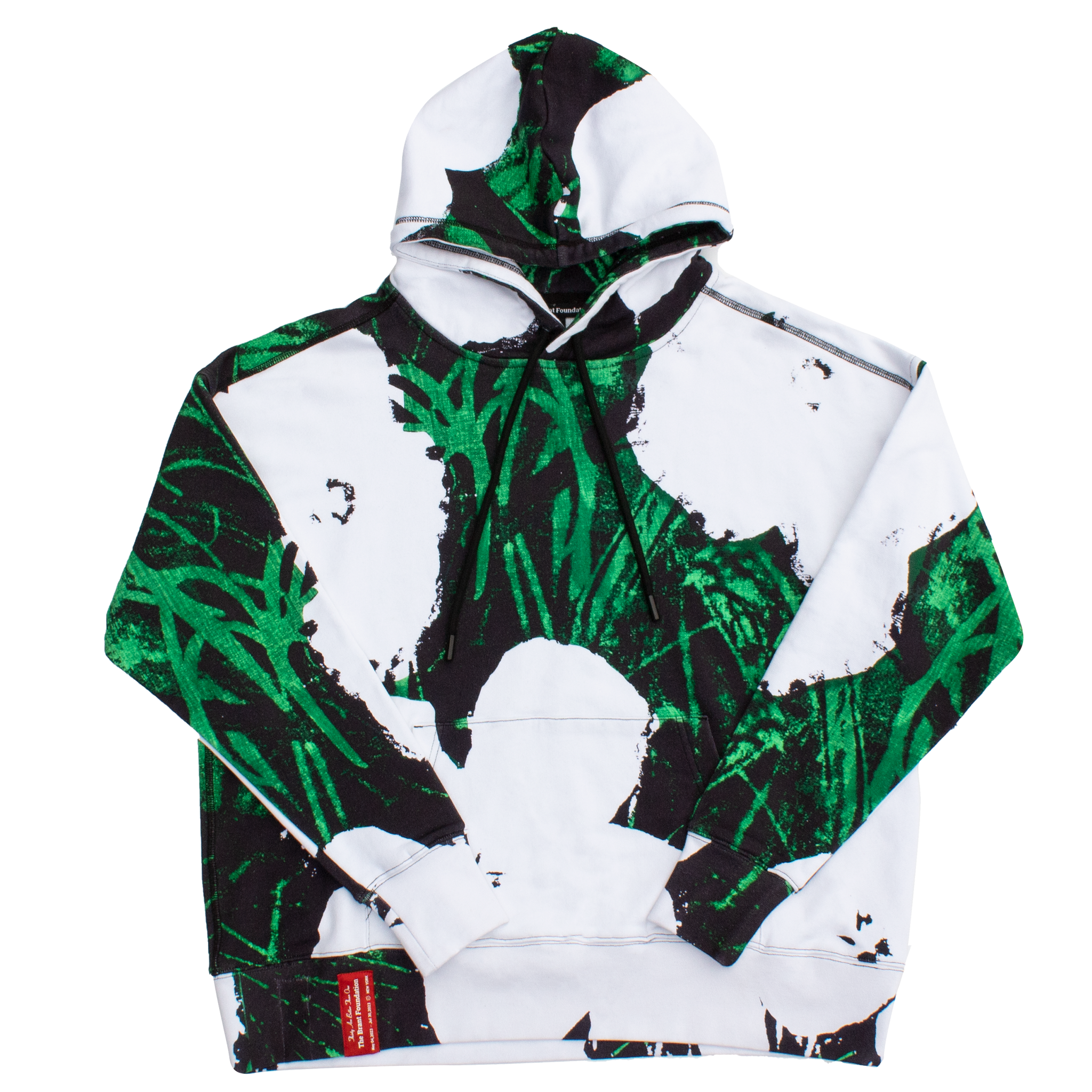 White top flower hoodie