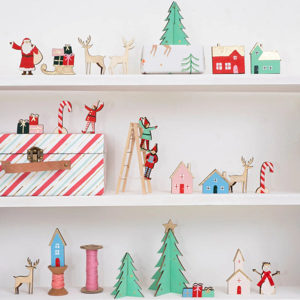 Meri Meri Festive Village Wooden Advent Calendar