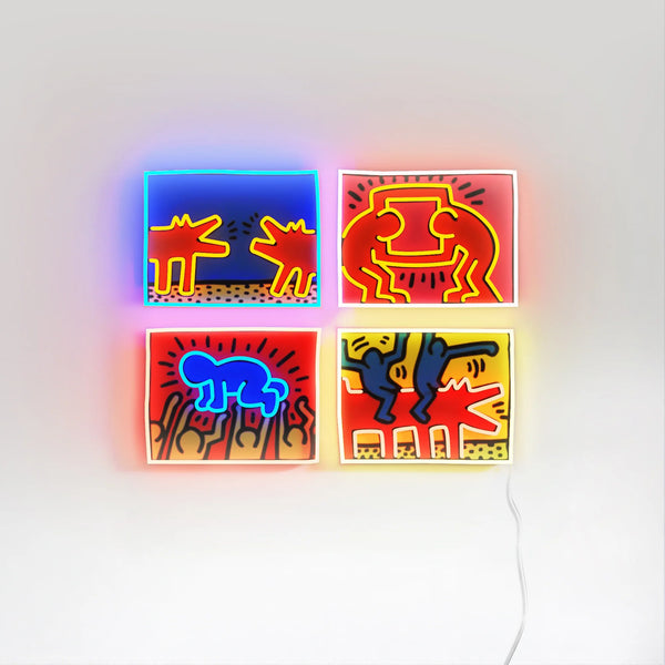 Mix Colored YP x Keith Haring Led Neon Sign