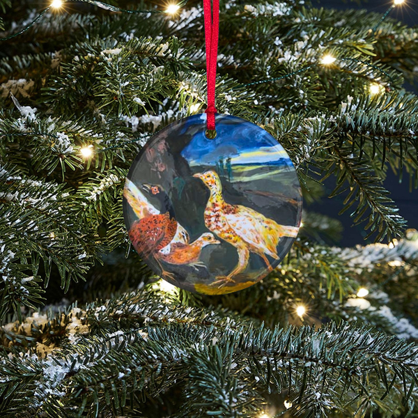 Karen Kilimnik 'pheasants + fairies in the field' Ornament