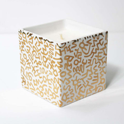 Keith Haring perfumed candle ”Gold Pattern”