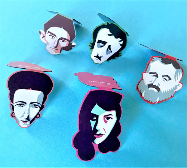 Writers Portraits Magnetic Bookmarks