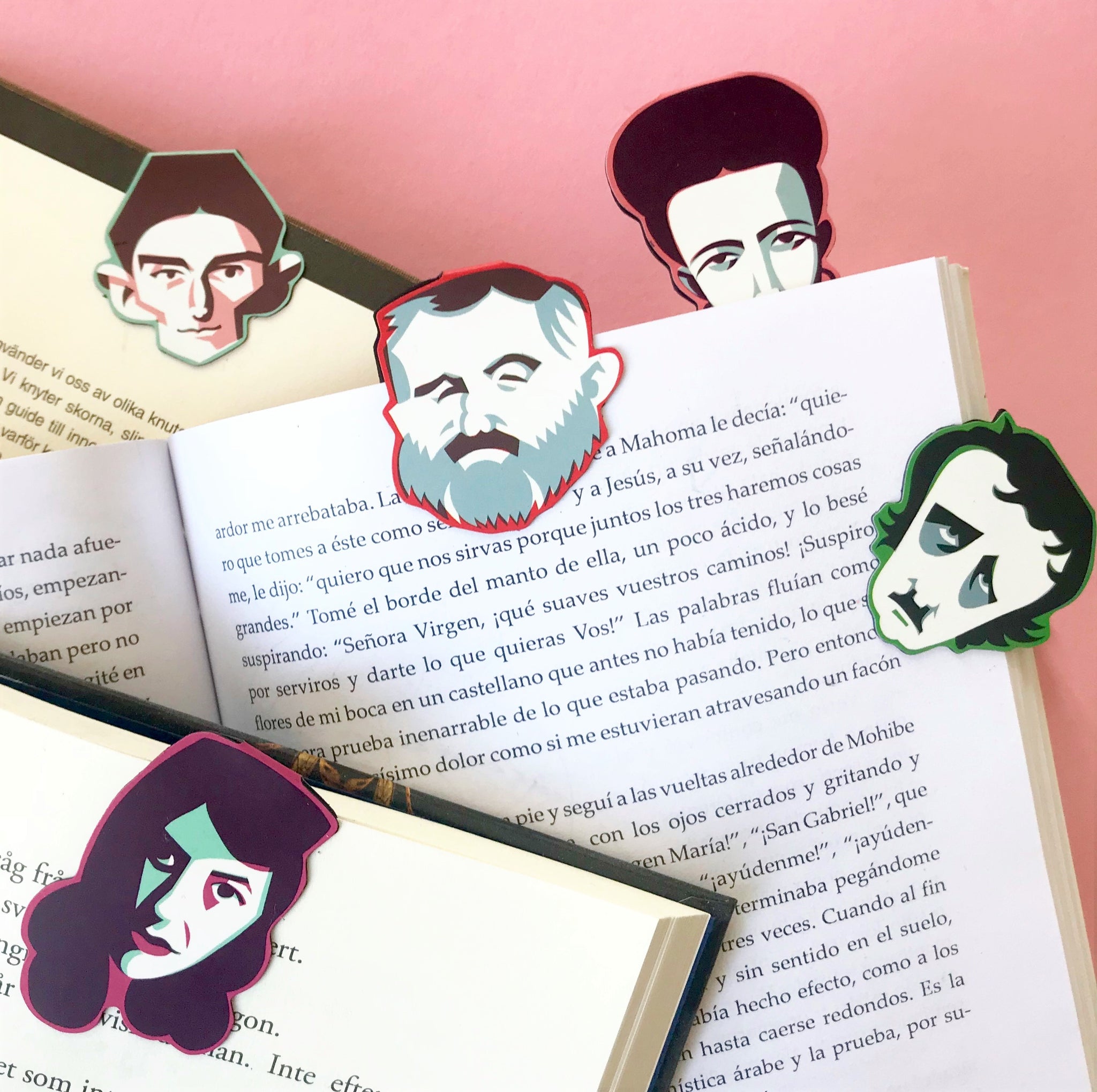 Writers Portraits Magnetic Bookmarks
