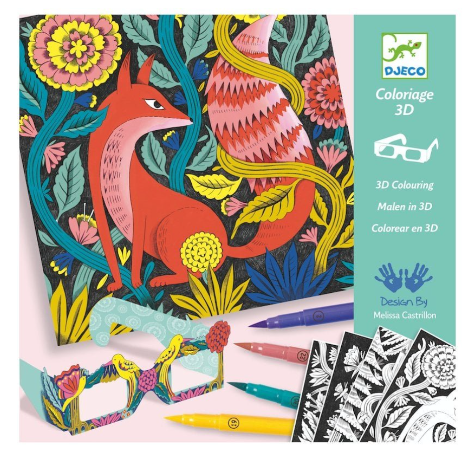 DJECO 3D Fantasy Forest Coloring Kit