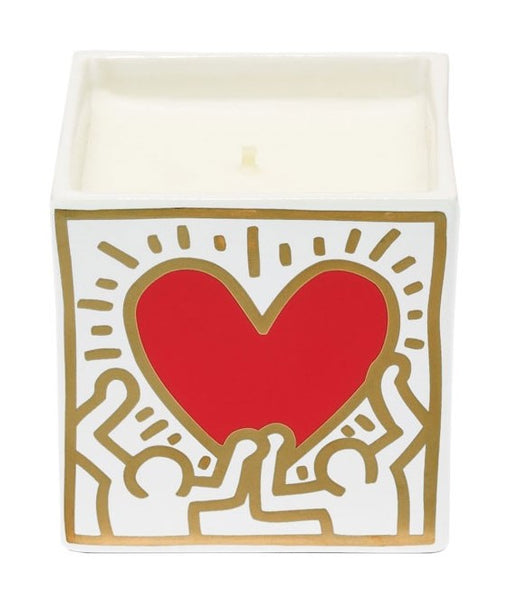 Keith Haring perfumed candle ”Red Heart with Gold”