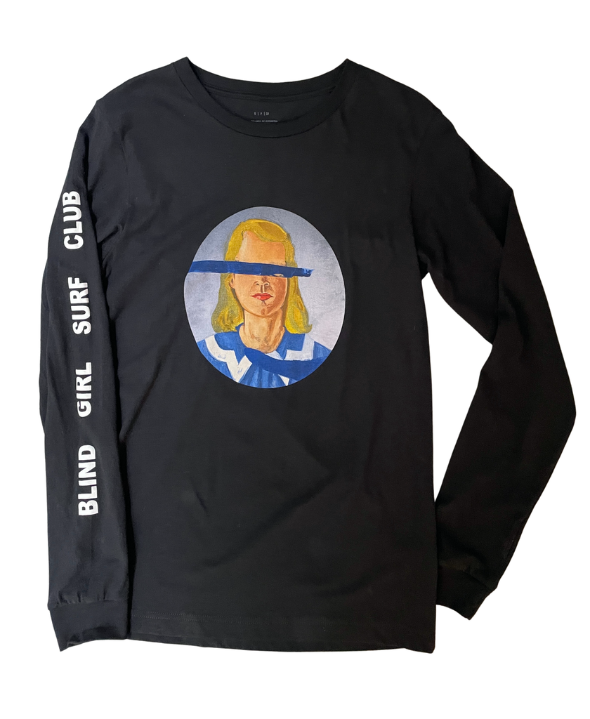 Julian Schnabel x Blind Girl Surf Club Long Sleeve T Shirt Black The Brant Foundation Shop